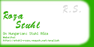 roza stuhl business card