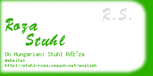 roza stuhl business card